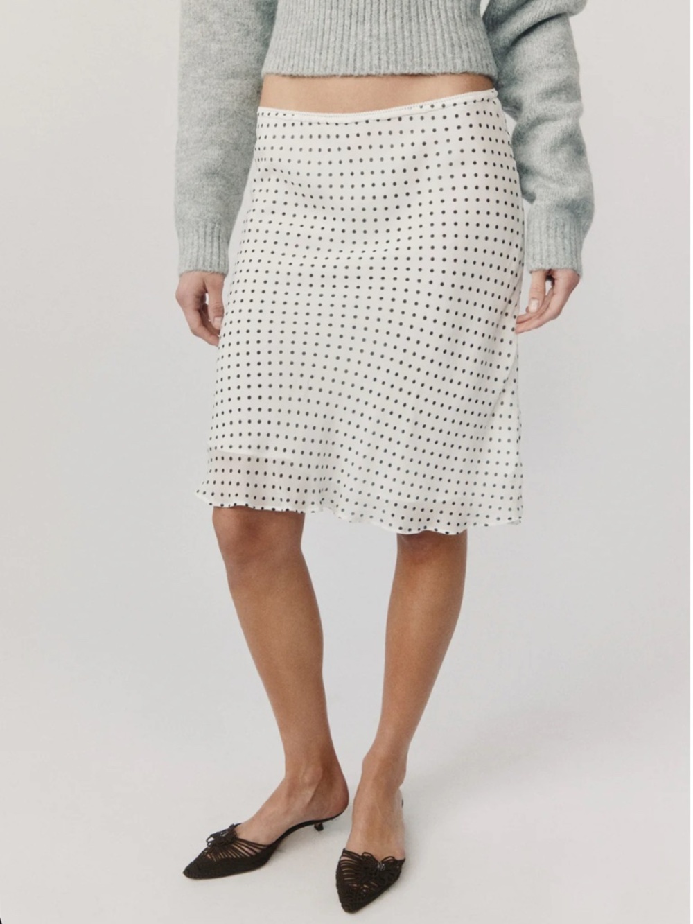 With Jean Penny Skirt Polka Dot